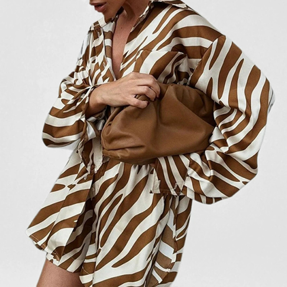 ZARA Summer Fashion Casual Printed Top and Shorts 2 Piece Set - Picture 3 of 6